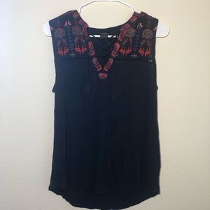 Aztecs Tribal Navy and Red Blouse